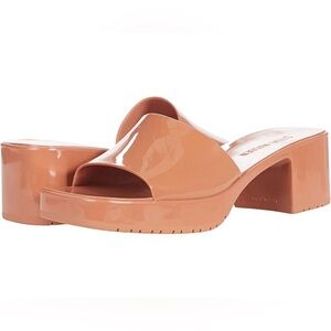 Steve Madden harlin heel sandal slides in color camel
